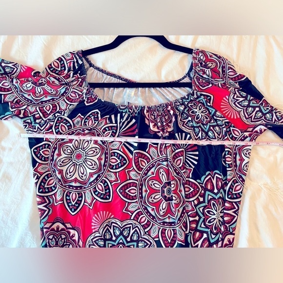 Paisley Grace Medallion Butterfly Sleeve Dress Size XXL - Picture 8 of 9